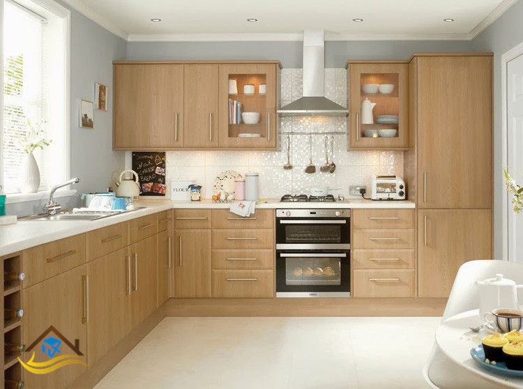 TỦ BẾP GỖ SỒI MỸ - NC13